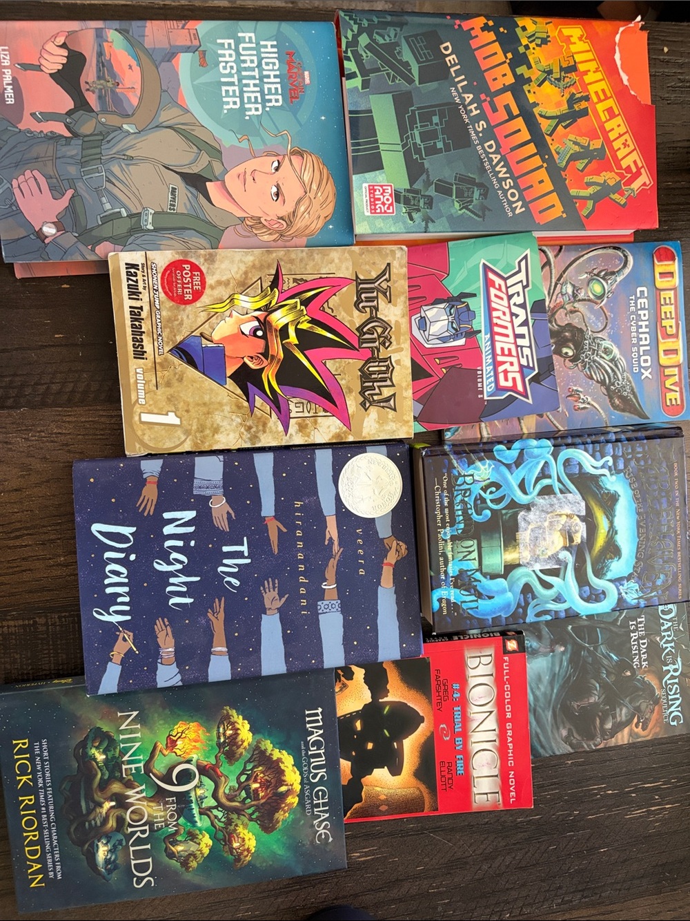 Mixed YA & Middle-Grade Book Lot Featuring The Night Diary, Yu-Gi-Oh! & More